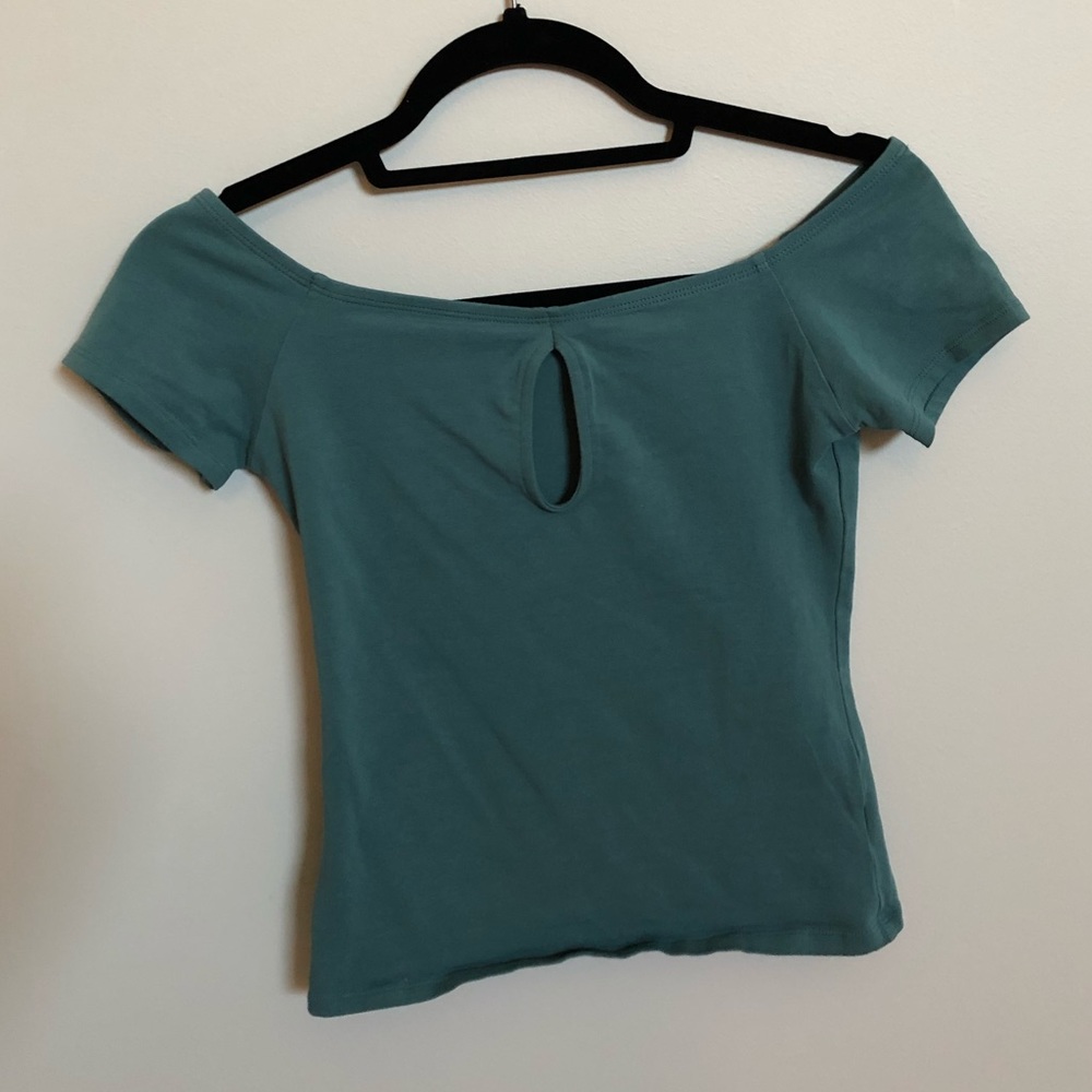 Teal crop top
